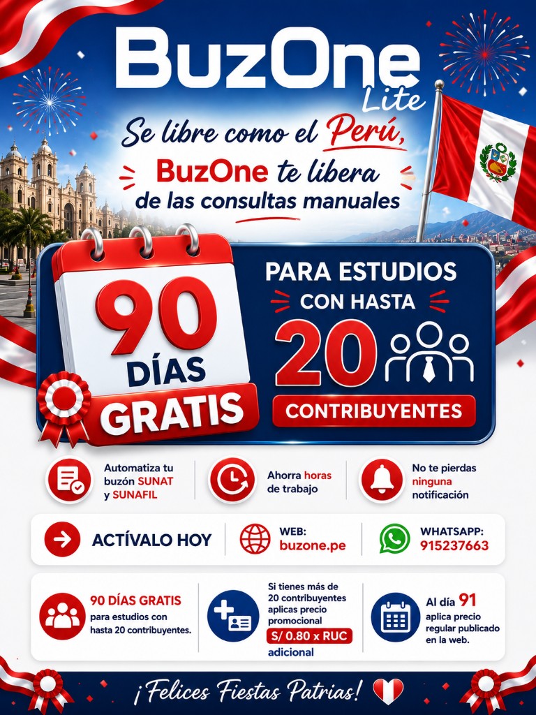 BuzOne Lite - Promo Fiestas Patrias